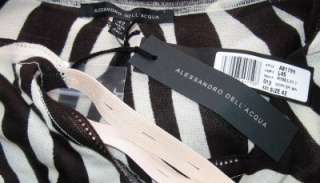 ALESSANDRO DELLACQUA Brown & Ivory Zebra Sweater Set NEW w/tags 