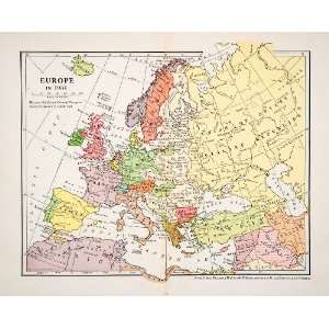   France Spain Great Britain   Relief Line block Map