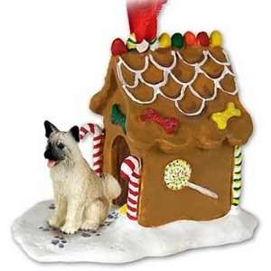 Fawn Akita Gingerbread House Christmas Ornament