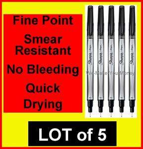   mm Fine Point Pen Pens Black Smear Resistant No Bleeding 0.30  