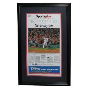  Autographed Kevin Youkilis Boston Globe sports page cove 