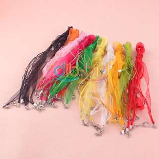 10X Mixed Silk Voile String Ribbon Organza Necklace Cords Chain  