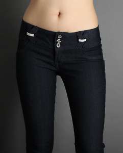 SEXY Jeggings Crystal Belt Loop Stretch Skinny Jeans  