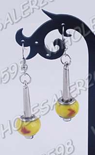 11Pairs Handwork Lampwork Glass Spacer Beads Earrings  