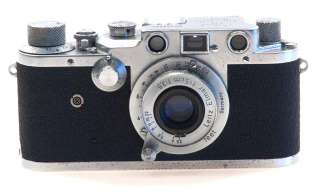 LEICA IIIC RANGEFINDER SHARK SKIN M39 CAMERA 3.5/50mm ELMAR f5cm LENS 