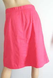 Christopher & Banks Pink Cotton Button Down Skirt 14  