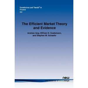   Efficient Market Theory and Evidence [Paperback] Andrew Ang Books