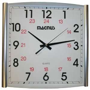   Dainolite 4612 Rectangular Wall Clock in Silver 4612
