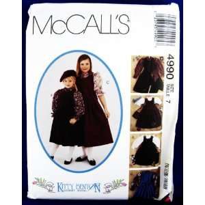  McCalls 4990 ~ Little Girl Jumper, Blouse & Matching Bag 