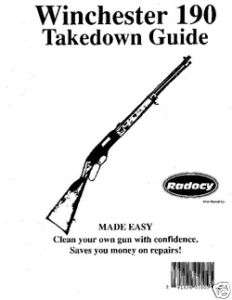 Winchester Model 190 Rifles Takedown Guide Radocy  