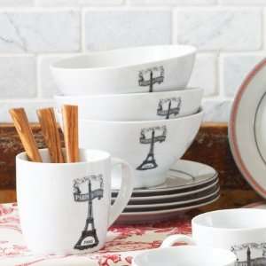  French Bistro Paris je taime! Porcelain Bowls: Kitchen 