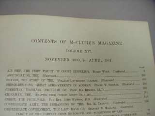 MCCLURES MAGAZINE BOUND November 1900   April 1901  