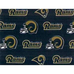 Cotton NFL St Louis Rams Football Cotton Fabric Print By the Yard 