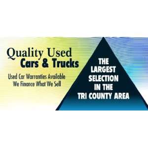  3x6 Vinyl Banner   Auto Quality Used Cars 