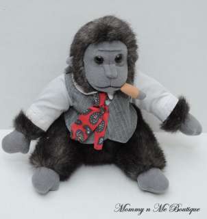 Russ Berrie The Boss Business Man Gorilla Ape Plush Toy  