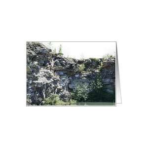  Peaceful Rock Quarry Nature Photo Blank Note Card Card 
