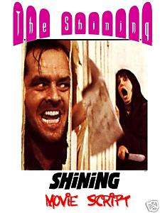 Stephen King THE SHINING (1980) Movie Script!   WoW!!!  