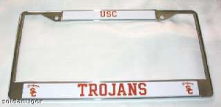 USC TROJANS Chrome License Plate Frame #2   New!**  