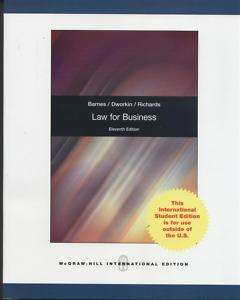 Law for Business 11E by A. James Barnes, Eric Richards 9780073377711 