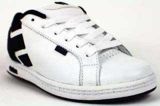 Etnies Boys Kids Fader Shoes Size 2 White/Grey/Black  