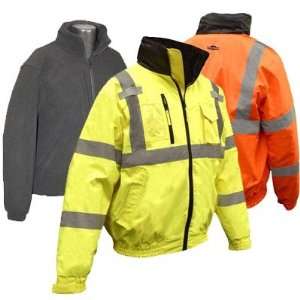   In 1 High Visibility Bomber Jacket   Yellow 5X: Home Improvement