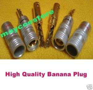 Gold High End Banana Plug > Speaker wire 14 12 Gauge  