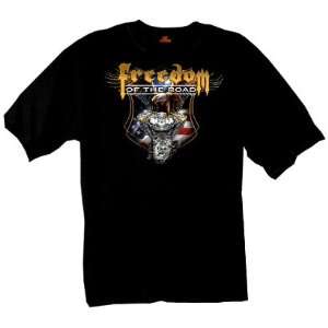 Hot Leathers Black X Large Freedom Of The Road Eagle Double Sided T 