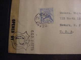 JAPAN 1947 4y SINGLE OSAKA CENSOR COVER M9660  