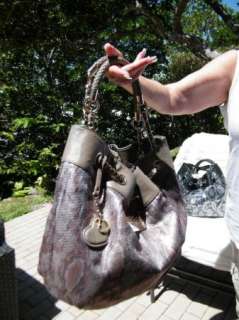 BEBE bag purse handbag SATCHEL pocketbook hobo leatherett sequin 