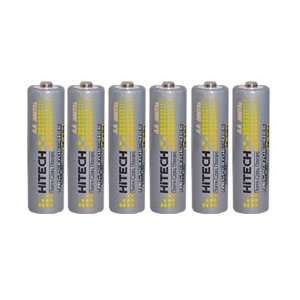  Hitech   6 Pack Rechargeable AA Batteries Ni Mh 1.2V Toys 