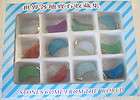 Bulk 12 Gem Stone Boxed Pendants WHOLESALE W7353  