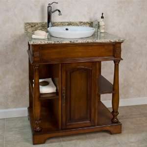  36 Ashford Vanity   Semi Recessed Basin   Left Offset 