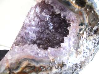 94lb NATURAL CATHEDRAL AMETHYST GEODE W/ DEEP BOTTOM + STAND  