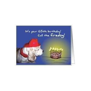  65th Birthday! Call the firedog! Card: Toys & Games