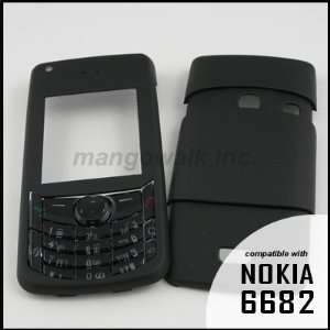   RUBBER BLACK Faceplate/Cover for Nokia 6682 + Keypad: Everything Else