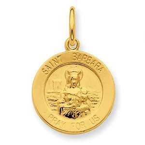   & 24k Gold plated Saint Barbara Medal: West Coast Jewelry: Jewelry