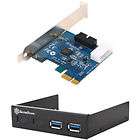 Silverstone SST EC03B P (Black) PCI E/USB3.0 Card w/ USB3.0 Front I/O 