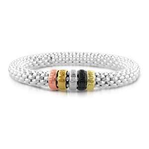  Lambada Multicolored Silver Stretch Bracelet Jewelry
