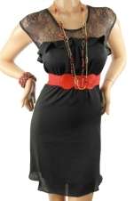 121AVENUE Luxurious Spanish Lace Dress Black Medium NEW  