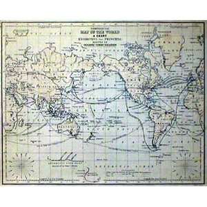   Commercial Map of the World on Mercators Projection: Office Products