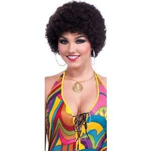  70s Disco Short Brown Afro Wig Toys & Games