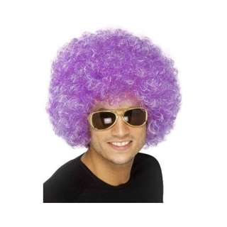    New Mens Womens Child Costume Purple Afro Disco Wigs: Clothing