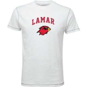   : Lamar Cardinals White Arch Logo Vintage T Shirt: Sports & Outdoors