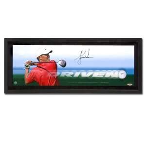  Tiger Woods Autographed  Driven  Breaking Through Display 