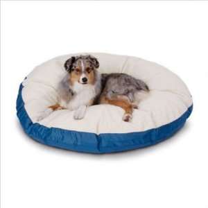   Round Sherpa Dog Bed PolySuede Tan X Large 52 x 52 Kitchen & Dining