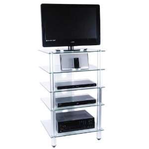  25 Glass TV Stand / Audio Rack JLA074: Office Products