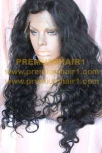 Full Lace Human Hair Indian Hair Remi Remy Wig #1 24/30 Crown Tip 