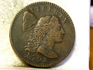 1795 XF FLOWING HAIR LARGE CENT ID#B204  