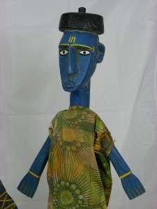 Superb African Tribal Art BAMANA PUPPETS,Sogo bo Couple Figure 