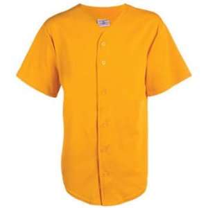   Full Button Down Custom Baseball Jerseys 6 GOLD AM